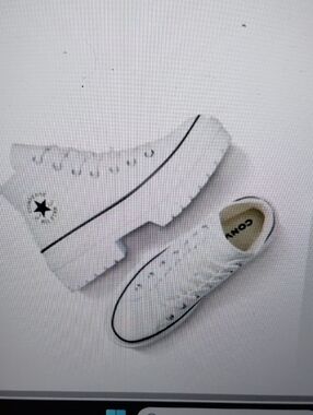 Converse White Kids' High-Top Platform Sneakers with Black Trim